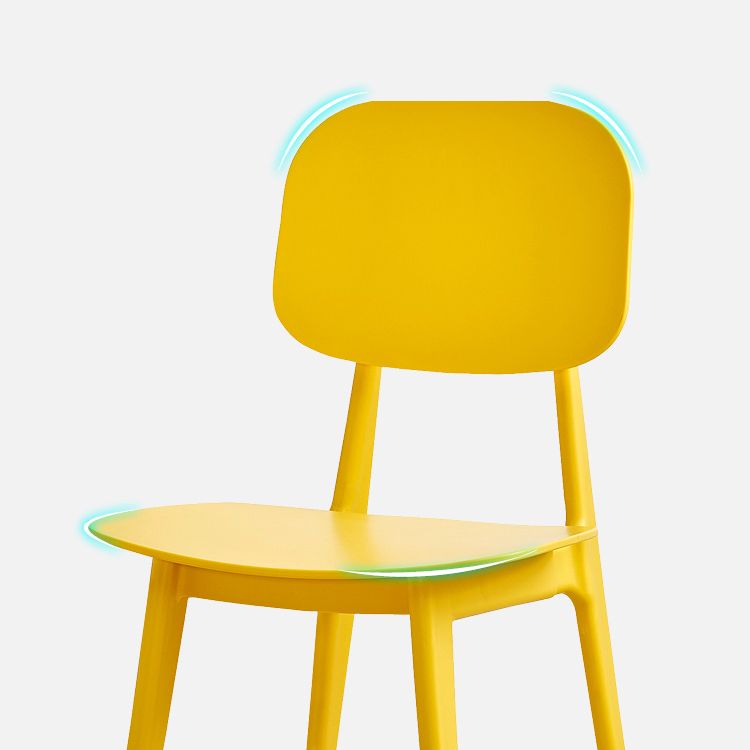 Contemporary Style Plastic Dining Chairs Multicolor Open Back Side Chair Clearhalo ' kitchen&dining_furn' 'Dining Chairs' 'Dining Tables & Seating' 'dining_chair' 'furn' 'furn_dining_chair' 'Furniture' 'furniture_dining_chair' 'Kitchen & Dining Furniture' 'kitchen' 1200x1200_e8271dee-85b4-41f1-8f8e-ea9ea54bfdff
