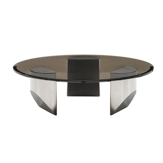 Black Glass Top Coffee Table Modern Round 3 Legs Cocktail Table Clearhalo 'Coffee & Accent Tables' 'Coffee Tables' 'coffee_tables' 'furn' 'furn_coffee_tables' 'Furniture' 'Living Room Furniture' 1200x1200_e8292e49-19d1-4bc1-9791-5c700ae24bcf