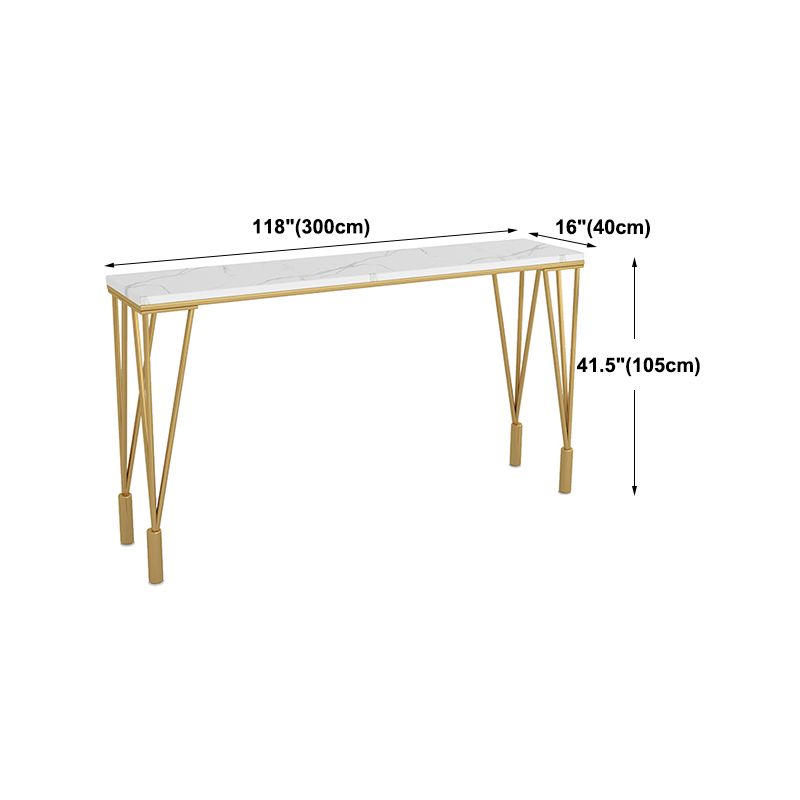 Glam Style Bar Table 42-inch Height Gold 4 Legs Bistro Table for Living Room Clearhalo 'Bar Furniture' 'Bar Tables' 'bar_tables' 'furn' 'furn_bar_tables' 'Furniture' 'furniture_bar_tables' 'Kitchen & Dining Furniture' 1200x1200_e82964fa-085b-4b88-88e6-3b77f3ed2ea7