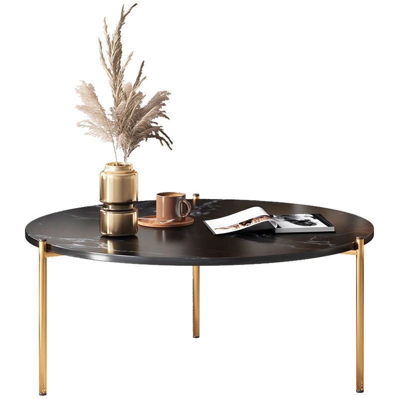 Mesa de centro de 3 patas, mesa de centro redonda de madera maciza para sala de estar