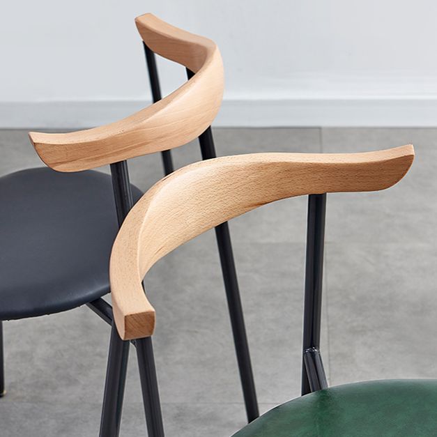 Contemporary Metal Dining Armless Chairs Open Back Dining Side Chair for Restaurant Clearhalo ' kitchen&dining_furn' 'Dining Chairs' 'Dining Tables & Seating' 'dining_chair' 'furn' 'furn_dining_chair' 'Furniture' 'furniture_dining_chair' 'Kitchen & Dining Furniture' 'kitchen' 1200x1200_e82bf0d6-fe57-42be-bdf6-139db6aa3901