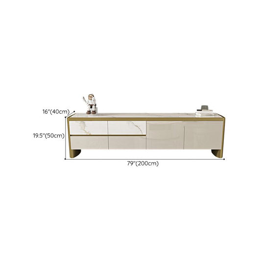 Glam 16" W TV Media Stand Stone Enclosed Storage TV Stand Console with Drawers Clearhalo 'furn' 'furn_tv_stands_entertainment_centers' 'Furniture' 'Living Room Furniture' 'TV Stands & Entertainment Centers' 'TV Stands & Media Storage Furniture' 'tv_stands_entertainment_centers' 1200x1200_e830090d-38b2-4b63-84fe-c3d0d3d695c8