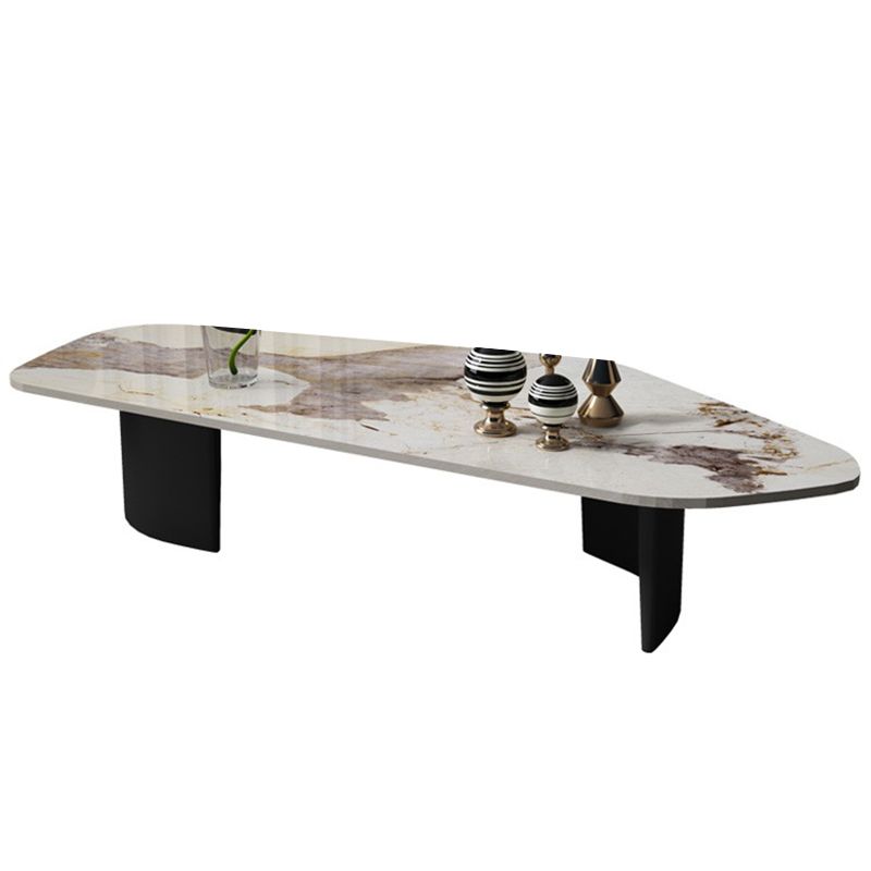 Glam Irregular Slate Top Cocktail Table Sled 15.7" H Coffee Table Clearhalo 'Coffee & Accent Tables' 'Coffee Tables' 'coffee_tables' 'furn' 'furn_coffee_tables' 'Furniture' 'Living Room Furniture' 1200x1200_e830c4f9-b71a-4189-b011-05968b6eff7f