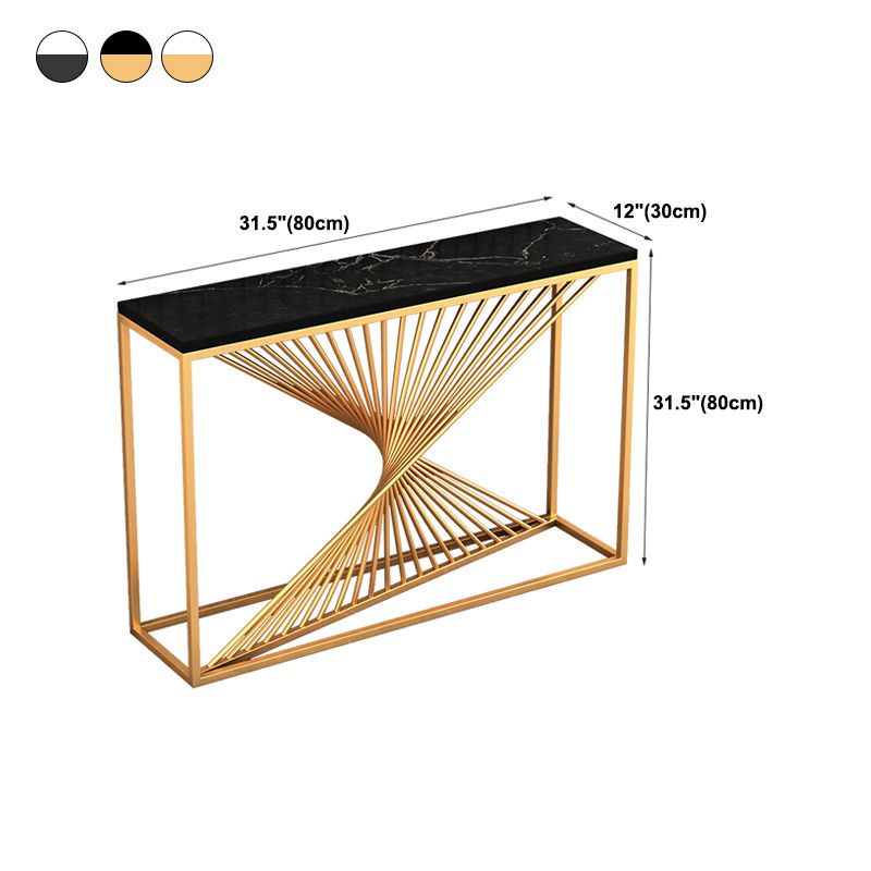 Table de console de fer contemporaine
