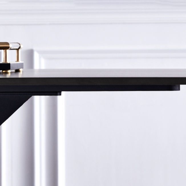 Rectangular Stone Dining Table Modern Furniture with Steel Base for Apartment Clearhalo 'Dining Tables & Seating' 'Dining Tables' 'dining_table' 'furn' 'furn_dining_table' 'Furniture' 'Kitchen & Dining Furniture' 1200x1200_e8326d1b-f3fe-42c3-9f29-93388888f381