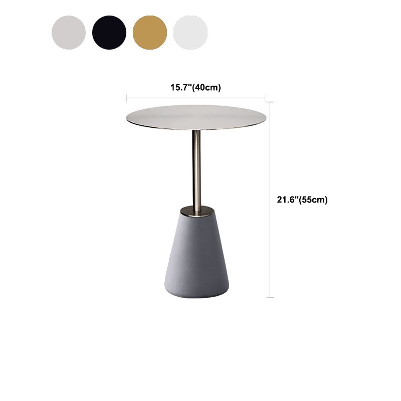 Mid-Century Modern Pedestal Mental Coffee Table Round Top Shape Coffee Cocktail Table