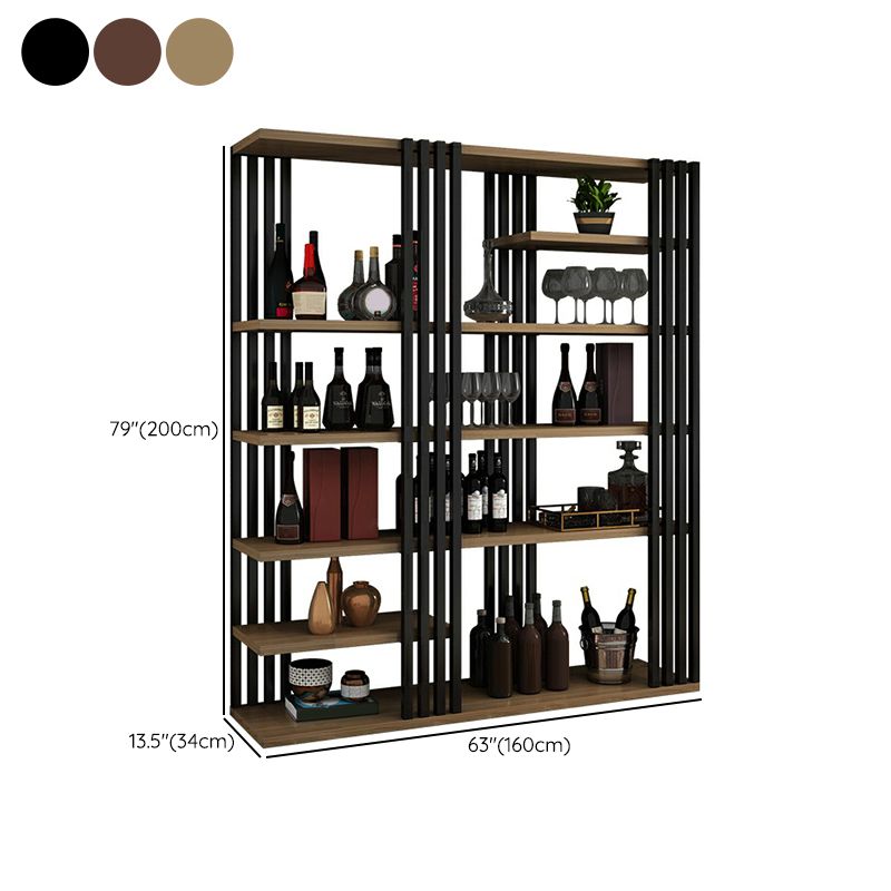 Metal Floor Bottle Wine Rack Contemporary Wine Holder with Storage Shelves Clearhalo 'furn' 'furn_wine_racks' 'Furniture' 'Kitchen & Dining Furniture' 'Wine Racks' 'wine_racks' 1200x1200_e835155d-9c67-492e-9a60-4027080192e3
