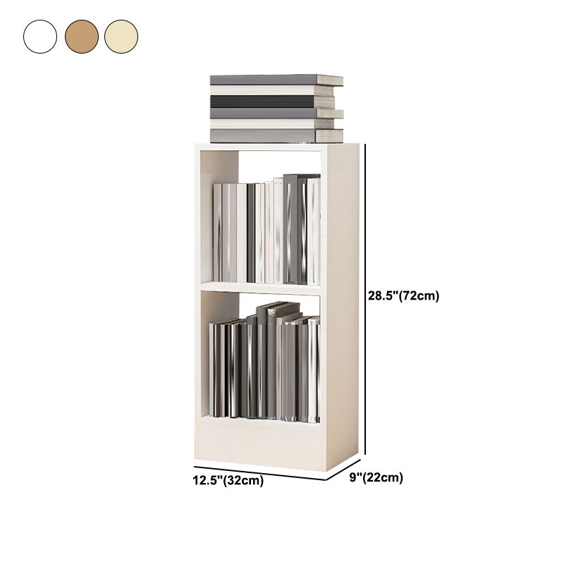 Contemporáneo Back Back Book Stant Engineered Wood Bookcase con estantes
