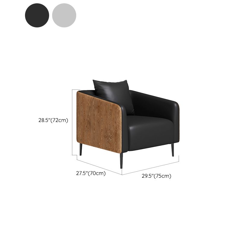 Industrial Cushions Living Room Faux Leather Standard Settee