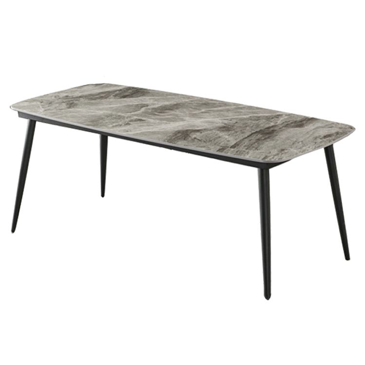Industrial Standard Sintered Stone Dining Table Kitchen Rectangle Dining Table with 4 Legs Base Clearhalo ' dining_table' 'Dining Tables & Seating' 'Dining Tables' 'furn' 'furn_dining_table' 'Furniture' 'furniture_dining_table' 'Kitchen & Dining Furniture' 'kitchen&dining_furn' 'kitchen' 'kitchen_dining_table' 1200x1200_e8391458-6722-4568-ab78-99eb83602c7c