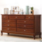 Modern Wooden Accent Chest with 9 Drawers with Cabriole Legs Chest