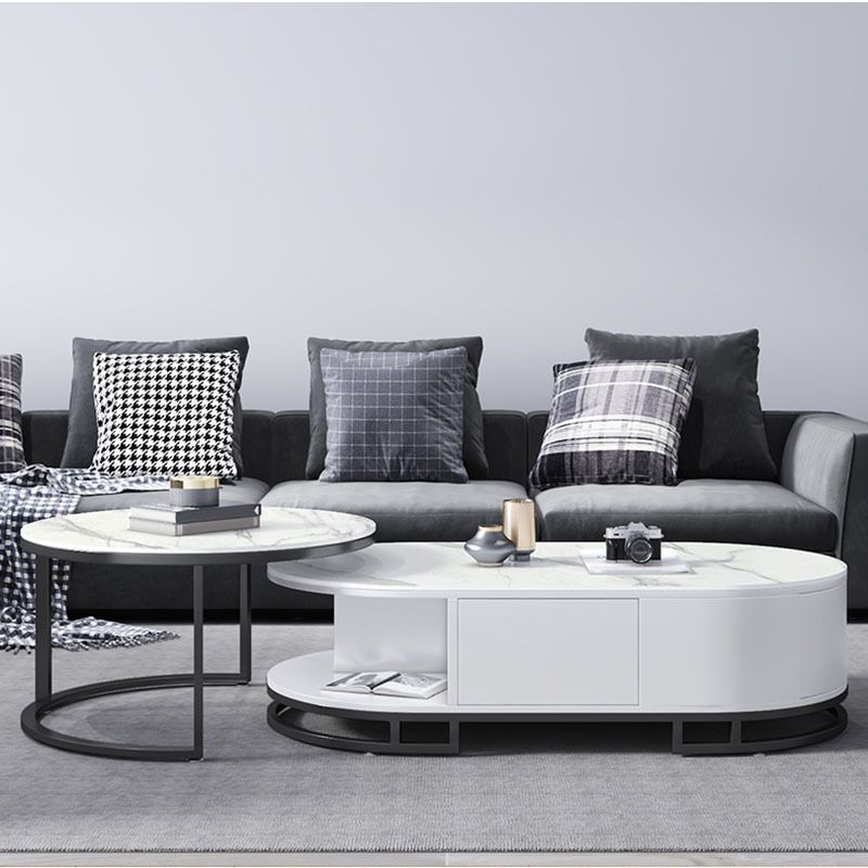 No Distressing Glam Side Table Living Room End Table with 3 Drawers