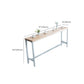 Modern Bar Height Table Solid Wood Top Bistro Bar Table with White Base
