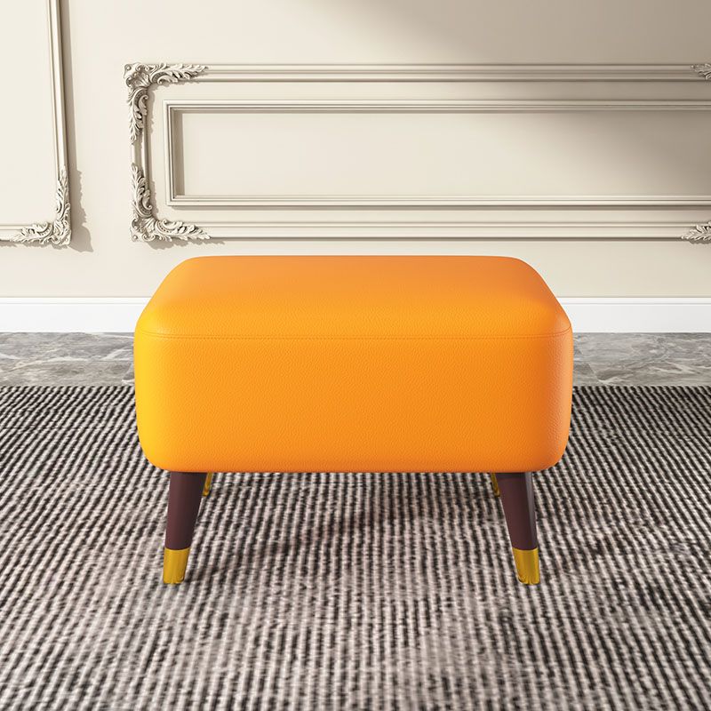 Poot-tabliers rectangle Véritable tabouret de pied en cuir, 14,82 pouces de hauteur