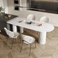 Contemporary Style Dining Table 3 Legs Dinette Table for Home Kitchen