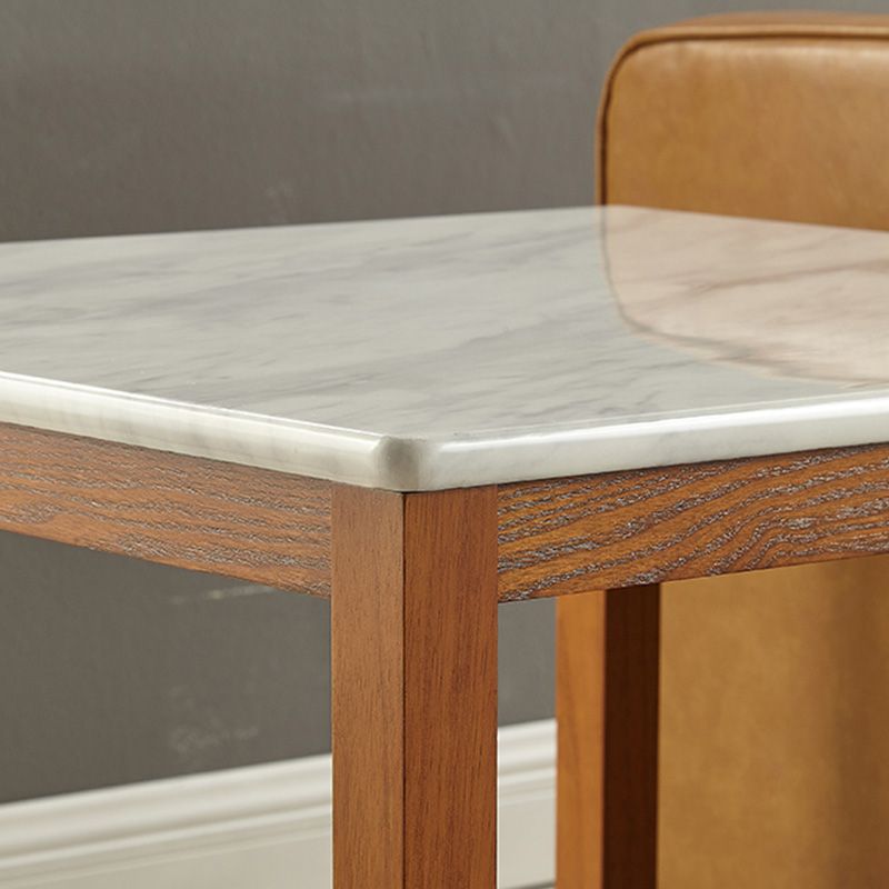 23.6"Tall Modern Wood Side Table Square End Table for Living Room