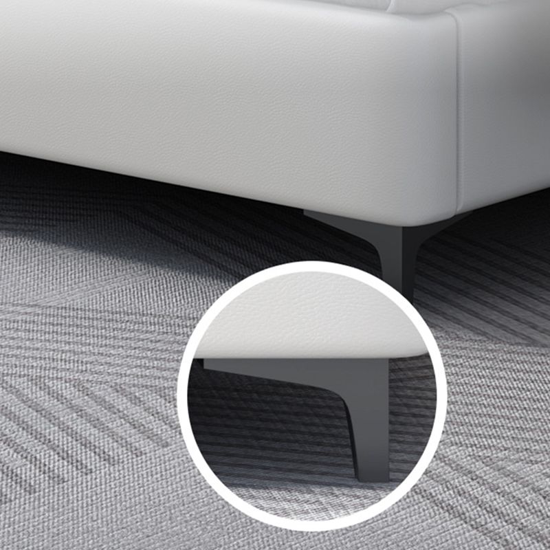 Glam massief hout vaste kleurmatras inbegrepen met geschepte hoofdeinde standaardbed