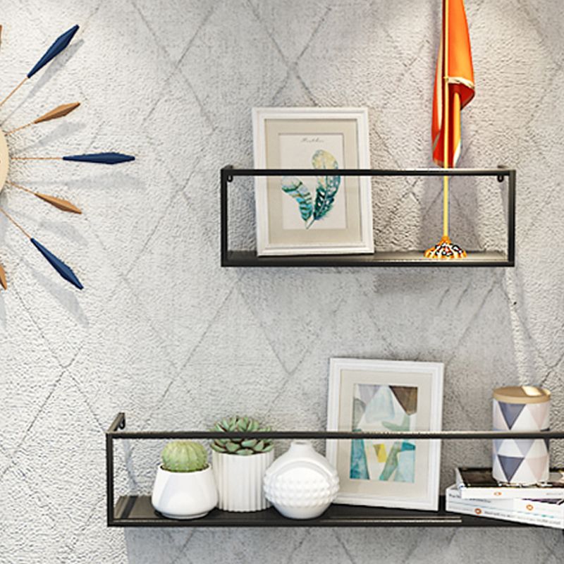 Industrial Style Metal Bookcase Wall Mounted Rectangular Shelves Clearhalo 'Bookcases' 'furn' 'furn_bookcases' 'Furniture' 'furniture_bookcases' 'kitchen' 'kitchen_bookcases' 'Living Room Furniture' 'Office Furniture' 1200x1200_e8425a20-09ac-4f94-a80b-3cbc95abd665