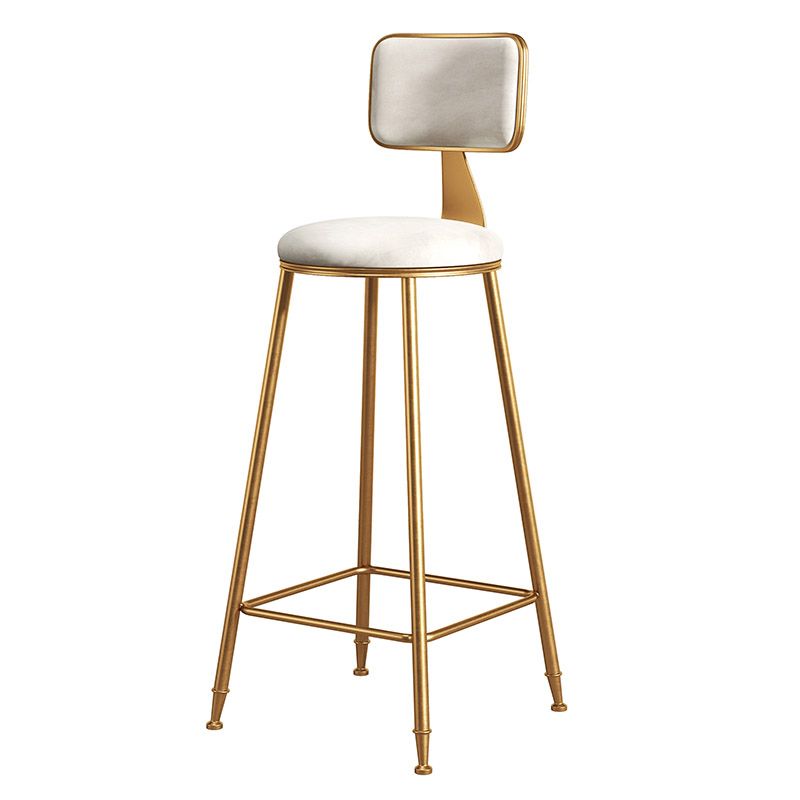Glam Metal Upholstered Barstool Bristol Bar Stool with Iron Legs and Cushion Low Back Clearhalo 'Bar Furniture' 'Bar Stools' 'bar_stools' 'furn' 'furn_bar_stools' 'furniture_bar_stools' 'Kitchen & Dining Furniture' 'kitchen&dining_furn' 'kitchen' 'kitchen_furn' Furniture' 1200x1200_e8436049-f8ad-4f82-99f7-32c758b1b7ac