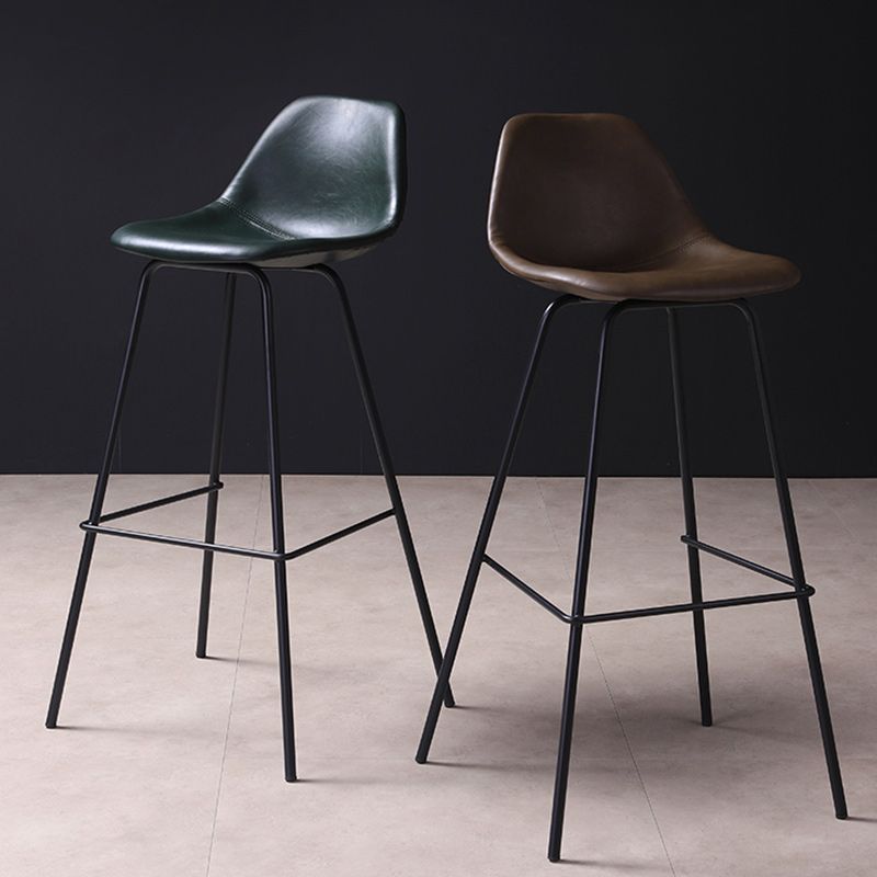 Contemporary Style Bar-stool Bucket Bar Stool with Metal Legs for Home Clearhalo 'Bar Furniture' 'Bar Stools' 'bar_stools' 'furn' 'furn_bar_stools' 'Furniture' 'Kitchen & Dining Furniture' 1200x1200_e843d31b-542a-4699-bedf-423252d03426