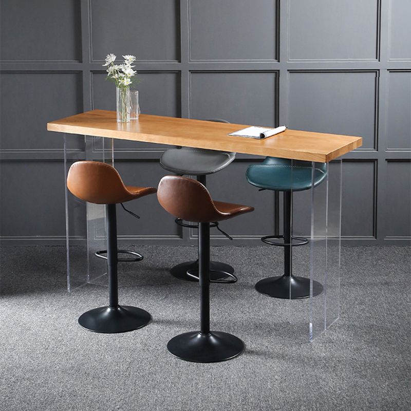 Scandinavian Adjustable Height Bar Stool Faux Leather Footrest Bar Stool Clearhalo 'Bar Furniture' 'Bar Stools' 'bar_stools' 'furn' 'furn_bar_stools' 'Furniture' 'Kitchen & Dining Furniture' 1200x1200_e844485f-c96d-4f35-8e4e-83978f348a59