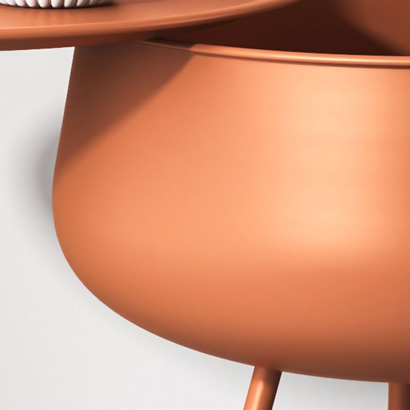 Tavolino in metallo rotondo in metallo rotondo alto 26,5 "Tavolo da gambe 3 gambe