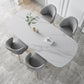 Metal Traditional Luxury Rectangle Table White Sintered Stone Table for Dining Room Clearhalo ' dining_table' 'Dining Tables & Seating' 'Dining Tables' 'furn' 'furn_dining_table' 'Furniture' 'furniture_dining_table' 'Kitchen & Dining Furniture' 'kitchen&dining_furn' 'kitchen' 'kitchen_dining_table' 1200x1200_e84589f3-e04b-4cbe-819a-e0de844f7d69