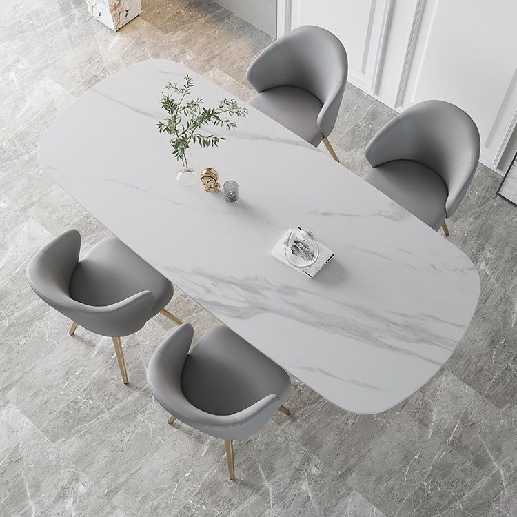 Metal Traditional Luxury Rectangle Table White Sintered Stone Table for Dining Room Clearhalo ' dining_table' 'Dining Tables & Seating' 'Dining Tables' 'furn' 'furn_dining_table' 'Furniture' 'furniture_dining_table' 'Kitchen & Dining Furniture' 'kitchen&dining_furn' 'kitchen' 'kitchen_dining_table' 1200x1200_e84589f3-e04b-4cbe-819a-e0de844f7d69