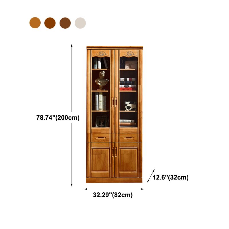 79 "H Modern Style Bookcase in legno massiccio di libreria chiusa con porta per l'home office