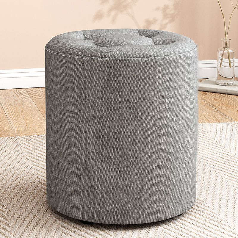 Modern Round Standard Grey Tear Resistant Standard for Drawing Room Clearhalo 'furn' 'furn_ottomans_poufs' 'Furniture' 'Living Room Furniture' 'Ottomans & Poufs' 'ottomans_poufs' 1200x1200_e849e795-8037-4255-aabf-42789f5a2100