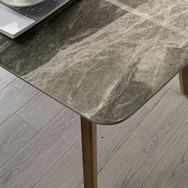 Rectangle 4 Legs Minimalist Table Three-Color Fixed Table of Sintered Stone Clearhalo ' dining_table' 'Dining Tables & Seating' 'Dining Tables' 'furn' 'furn_dining_table' 'Furniture' 'furniture_dining_table' 'Kitchen & Dining Furniture' 'kitchen&dining_furn' 'kitchen' 'kitchen_dining_table' 1200x1200_e84db0bb-9104-42f0-a98c-8944cabfd183