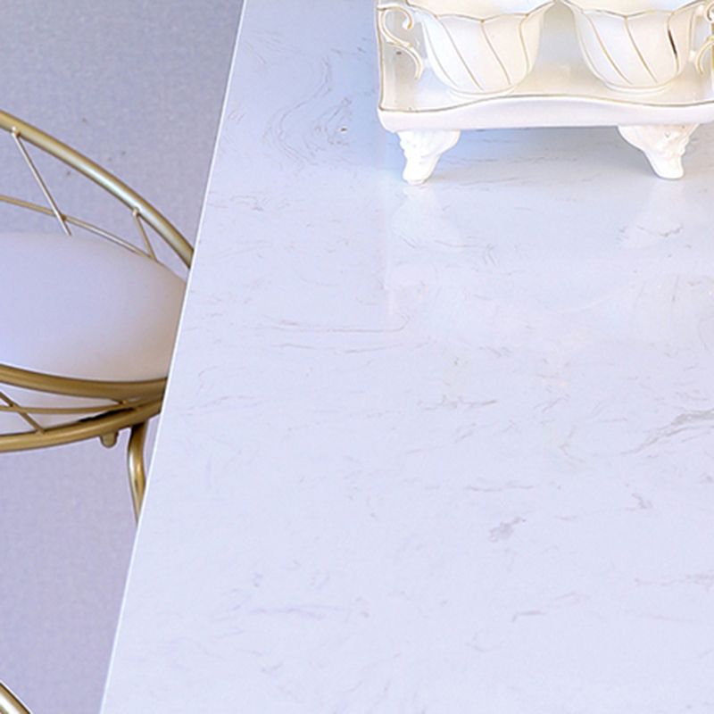 Glam Style Rectangle Bar Table White Colour Bar Dining Table with 4 Legs Clearhalo 'Bar Furniture' 'Bar Tables' 'bar_tables' 'furn' 'furn_bar_tables' 'Furniture' 'Kitchen & Dining Furniture' 1200x1200_e84e9382-ab6f-4f8c-b22c-042889d50c43