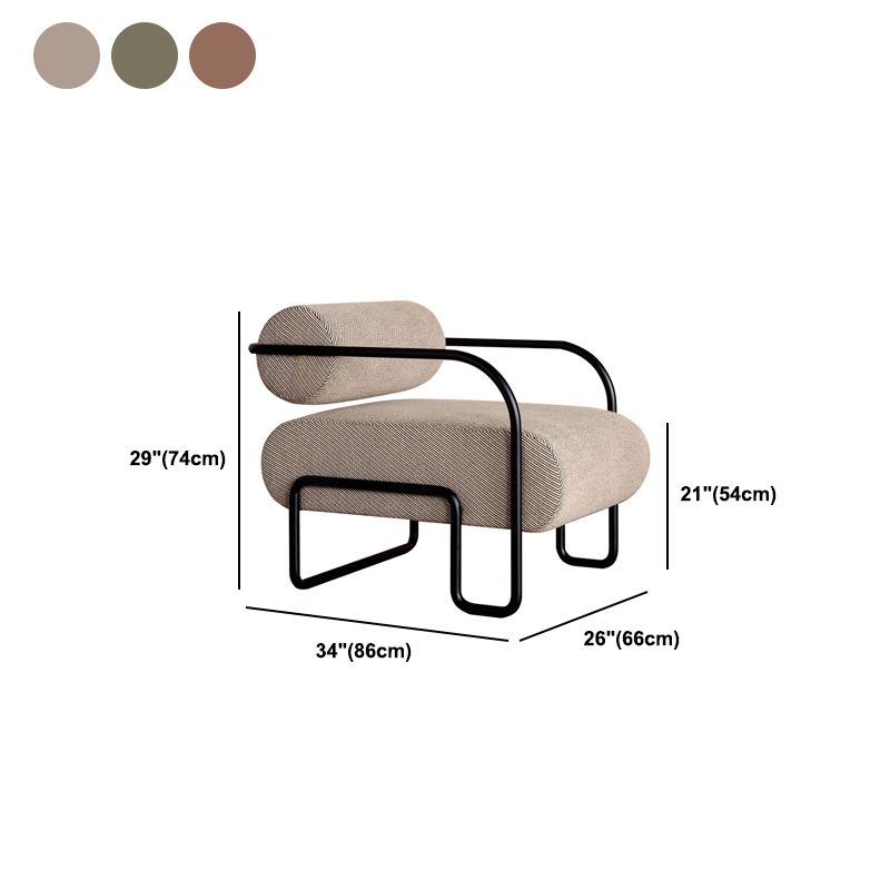 工業スタイル26 "幅固定されたバックメタルベーススポンジアームチェア