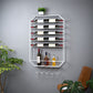 Metal Wall Mounted Wine Rack 27.5"L x 39"H Wine Stemware Holder