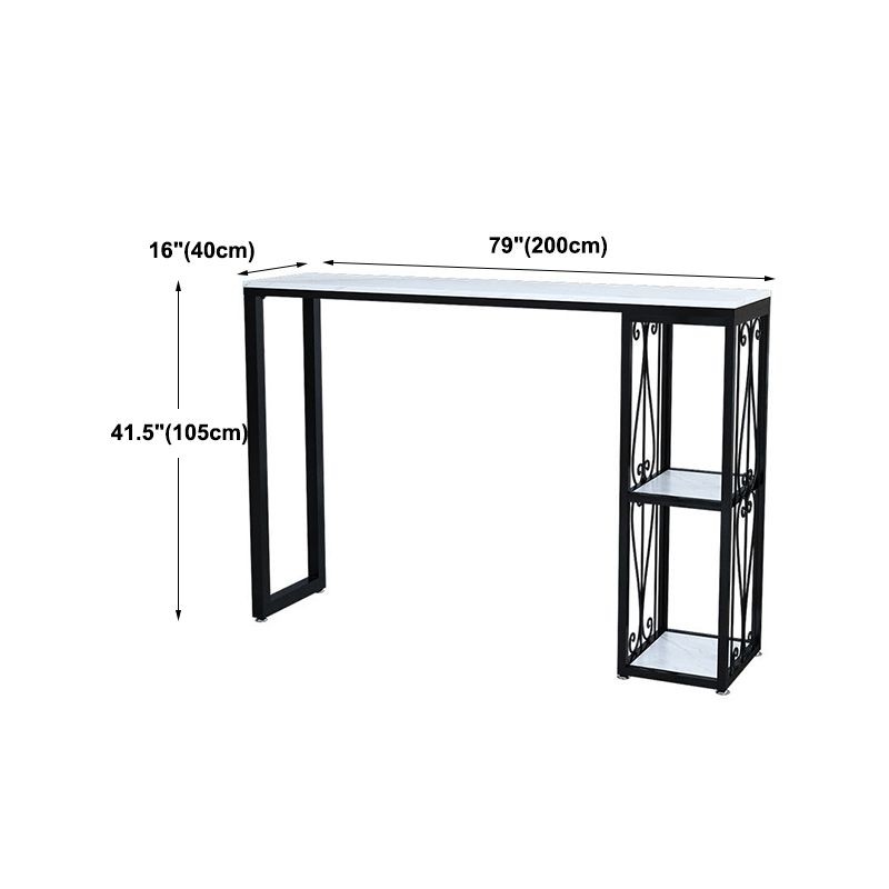 Industrial Style Bar Table Stone Top 42-inch Height Pub Table for Living Room Clearhalo 'Bar Furniture' 'Bar Tables' 'bar_tables' 'furn' 'furn_bar_tables' 'Furniture' 'furniture_bar_tables' 'Kitchen & Dining Furniture' 1200x1200_e84f90bd-eb05-4f77-bbe0-4b8a04c06100