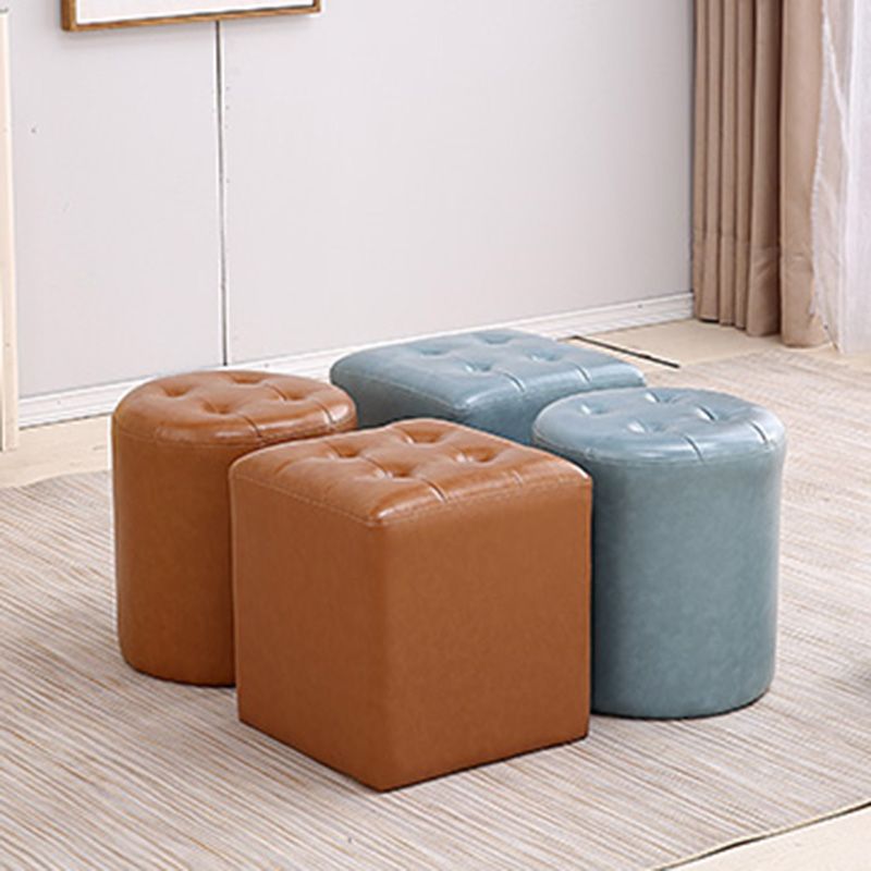 Moderno pouf in pelle di cuoio resistente all'acqua Pouf per soggiorno