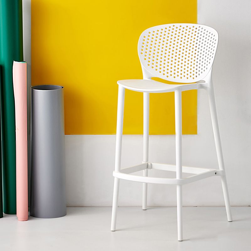 Industrial Stackable Armless Bar Stool Plastic Low Back Bar Stool Clearhalo 'Bar Furniture' 'Bar Stools' 'bar_stools' 'furn' 'furn_bar_stools' 'Furniture' 'Kitchen & Dining Furniture' 1200x1200_e850ad6c-c465-41ec-bd44-26b4f576310d