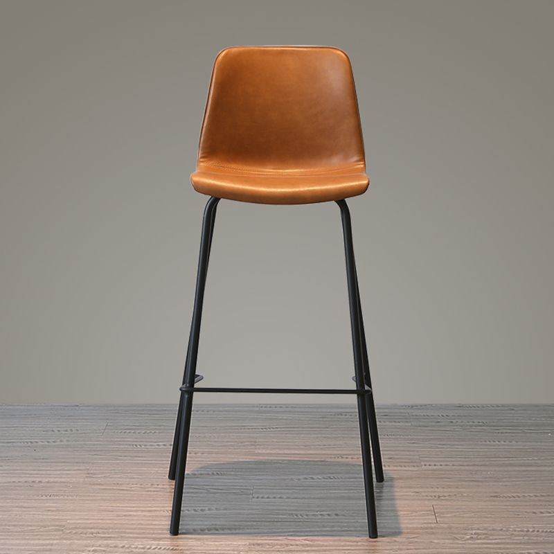 Low Back Footrest Counter Stool Bucket Modern Indoor Leather Bar Stool Clearhalo 'Bar Furniture' 'Bar Stools' 'bar_stools' 'furn' 'furn_bar_stools' 'furniture_bar_stools' 'Kitchen & Dining Furniture' 'kitchen&dining_furn' 'kitchen' 'kitchen_furn' Furniture' 1200x1200_e850b20e-4d4f-4d2c-9b55-82bdbc693b0f