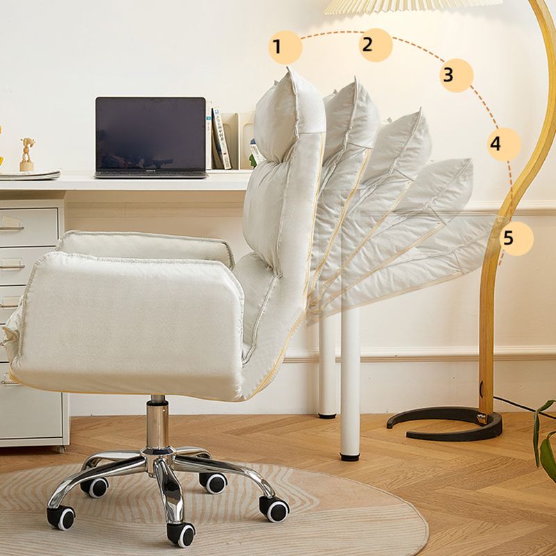 Silla de escritorio moderna deslizamiento de asiento ajustable altura de la oficina con ruedas