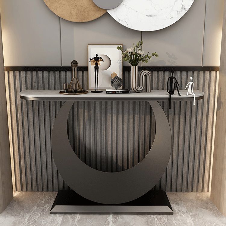 Console glam larga 11,81 pollici Tavolo da 1 tavolo di accento in pietra per sala