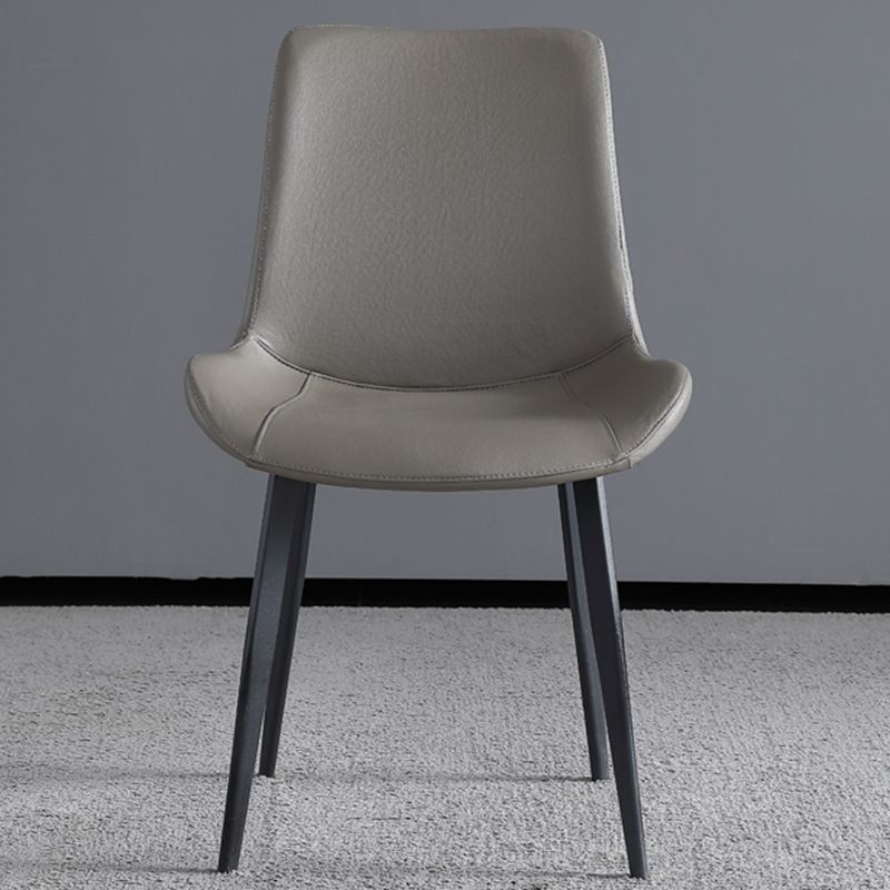 Chaises de salle à manger contemporaines chaises de salle à manger sans bras en cuir pour la maison