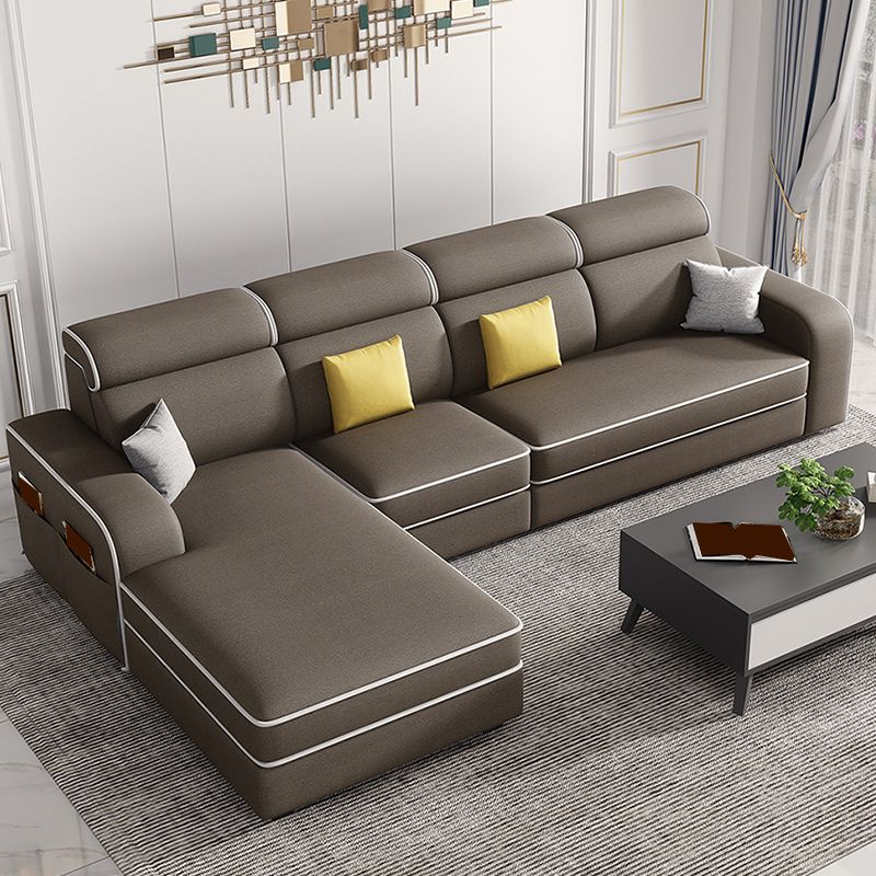 126" Square Arm Sectionals,Living Room Sectional sofa,L-Shape Clearhalo 'furn' 'furn_sectionals' 'Furniture' 'Living Room Furniture' 'Sectionals' 1200x1200_e8533e2b-c149-4c87-a194-82ebd7e91e67