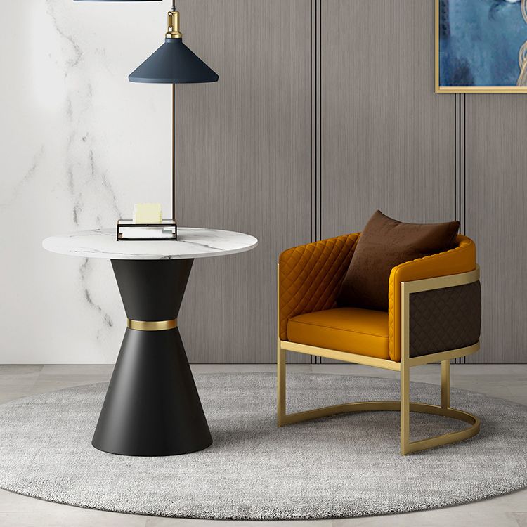 Juego de comedor de piedra blanca para la cocina 1/2/5 piezas de mesa redonda moderna