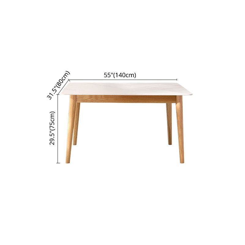 Contemporary White Rectangle Shape Table Sintered Stone Standard Dining Table for Kitchen Clearhalo ' dining_table' 'Dining Tables & Seating' 'Dining Tables' 'furn' 'furn_dining_table' 'Furniture' 'furniture_dining_table' 'Kitchen & Dining Furniture' 'kitchen&dining_furn' 'kitchen' 'kitchen_dining_table' 1200x1200_e85600e0-5caa-445a-83ee-cccebf582e9d