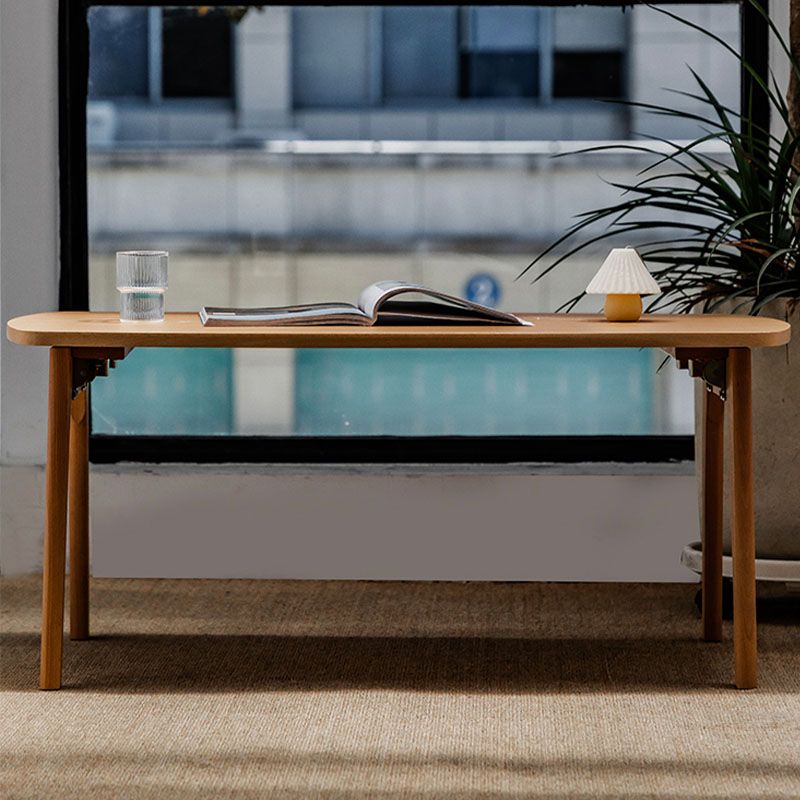 Wooden 4 Legs Cocktail Table Modern Rectangular Coffee Table for Living Room Clearhalo 'Coffee & Accent Tables' 'Coffee Tables' 'coffee_tables' 'furn' 'furn_coffee_tables' 'Furniture' 'furniture_coffee_tables' 'Living Room Furniture' 1200x1200_e856e743-e097-4034-b198-5ece1189a269