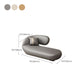 Contemporary Upholstered Solid Color Genuine Leather One Armed Chaise Lounge
