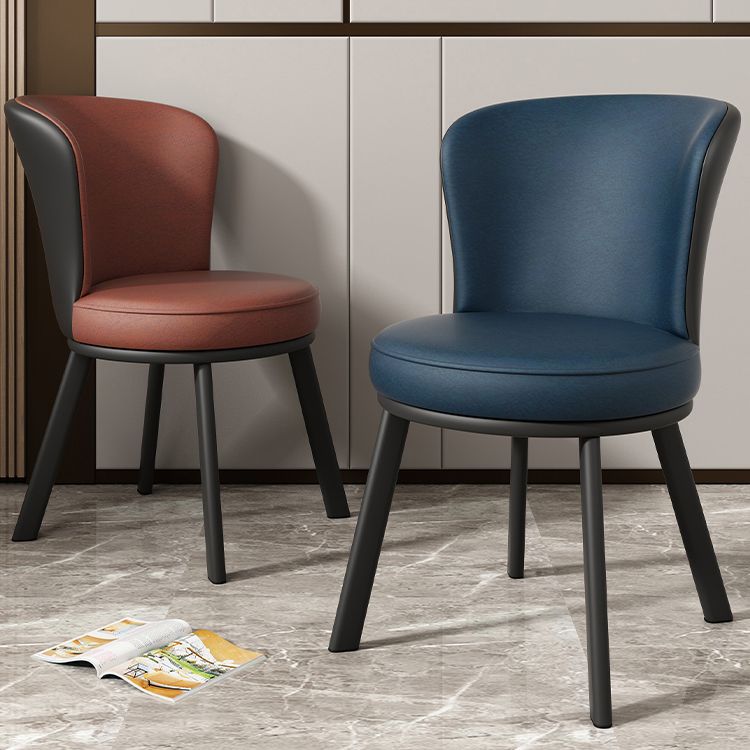 Contemporary Style Dining Room Chairs Kitchen Matte Finish Dining Arm Chairs with Metal Legs Clearhalo ' kitchen&dining_furn' 'Dining Chairs' 'Dining Tables & Seating' 'dining_chair' 'furn' 'furn_dining_chair' 'Furniture' 'furniture_dining_chair' 'Kitchen & Dining Furniture' 'kitchen' 1200x1200_e8590391-57b5-430b-99ea-26dbe9989c95