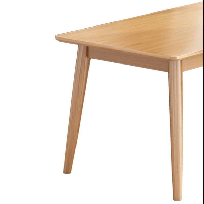 Rectangle 4 Legs Modern Dining Table Wood Color Fixed Table of Solid Wood Clearhalo ' dining_table' 'Dining Tables & Seating' 'Dining Tables' 'furn' 'furn_dining_table' 'Furniture' 'furniture_dining_table' 'Kitchen & Dining Furniture' 'kitchen&dining_furn' 'kitchen' 'kitchen_dining_table' 1200x1200_e85a52af-c026-4556-980f-5d57d4ca1ecc