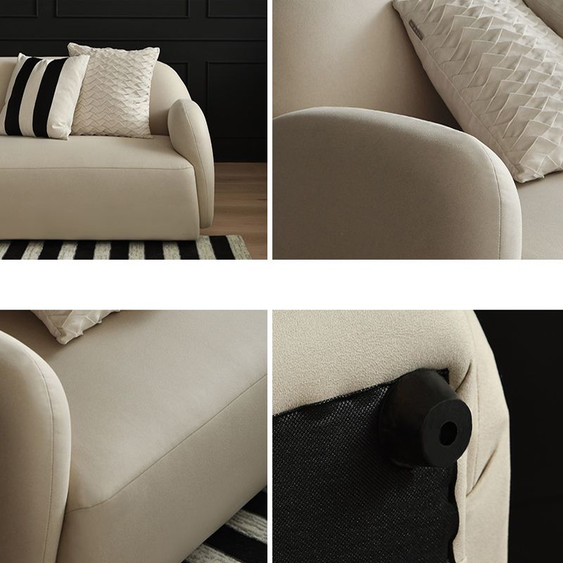 Divano braccio ad incasso contemporaneo stretto per soggiorno a beige