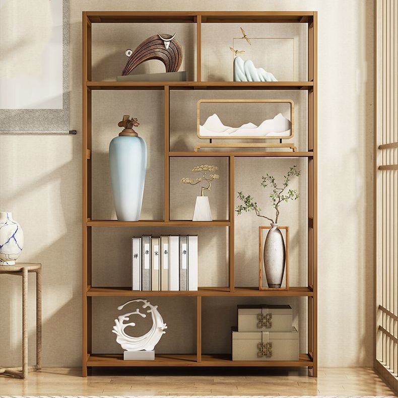 Contemporary Brown Etagere Libro scaffale aperto libreria verticale con cassetti